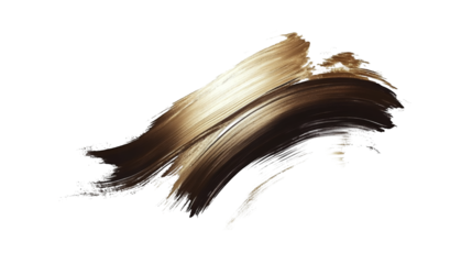 Brush Stroke PNG file transparent background – Dark gold flat brush stroke with a muted regal tone