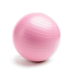 Obraz premium light pink fitness ball, Isolated on white Background.