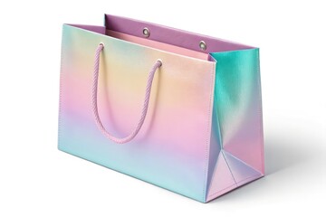 Colorful Holographic Tote Bag With Textured Finish Generative AI