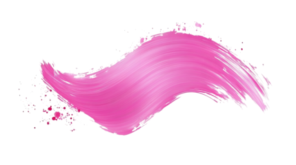 Brush Stroke PNG file transparent background – Flat brush stroke in baby pink color isolated on white