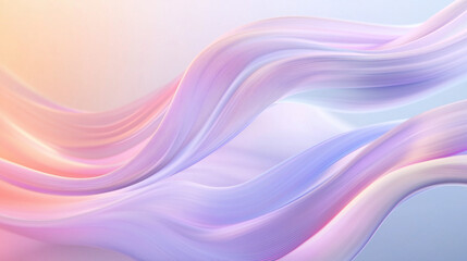  Soft flowing waves in pastel pink and purple abstract background