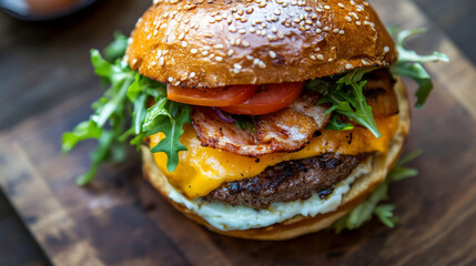 Food shop cartoon banner, online application for ordering meals, hands hold smartphone with planets burger, egg, salmon and ice cream. Fastfood restaurant or cafe order service vector web header