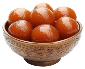 PNG Gulab Jamun dessert indian round.