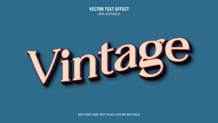Vintage old style editable text effect