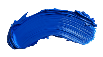 Brush Stroke PNG file transparent background – Flat brush stroke in bold cobalt blue with a striking finish