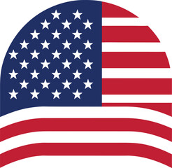 Fototapeta premium USA flag vector art illustration