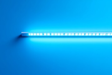 Stylish LED Light Strip on a Blue Wall