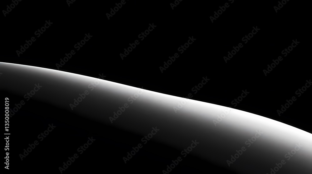 Poster abstract wave with gradient: an abstract composition featuring a sleek, curved form that gracefully 