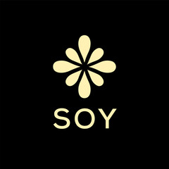 SOY creative minimalist letter logo.