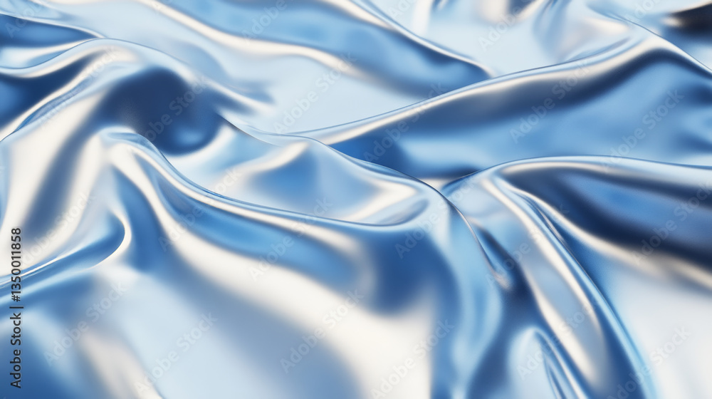Aufkleber abstract vector background with smooth shiny turquoise waves