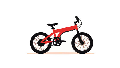 Naklejka premium Red bicycle illustration against a plain background 