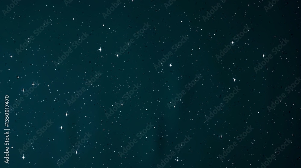 Poster stardust canvas: a mesmerizing view of countless stars scattered across a deep indigo canvas, invoki