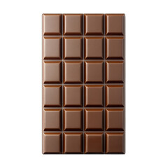 Fototapeta premium Dark Chocolate Bar Smooth Texture isolated on transparent background