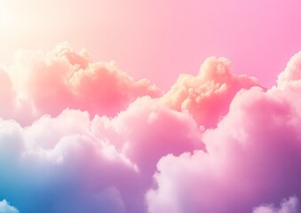 Pastel cloudscape, vibrant hues
