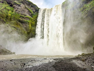 Skogafoss waterfall and the hike of 20 waterfalls, Iceland