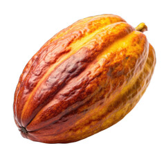 Ripe Cacao Pod isolated on transparent background