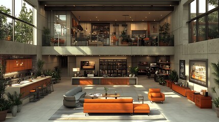 Obraz premium Futuristic home architecture with illuminated glass high resolution picture