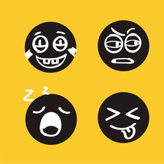 Modern outline style emoji icons collection. Premium quality symbols and sign web logo collection. Pack modern infographic logo and pictogram. Simple emoticons pictograms.