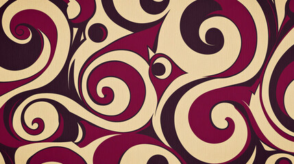 Fototapeta premium vintage pattern, wallpaper with curve. Repeating abstract background with curl