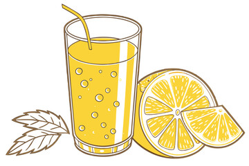 12 Glass of orange juice, carbonated beverage, vibrant yellow color, transparent glass, fizzy drink, refreshing, high-resolution, product photography, advertising style, isolated on white background, 