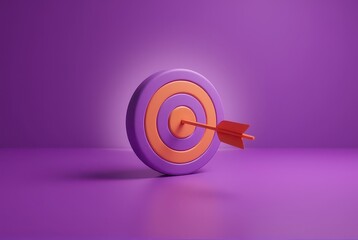 Bullseye Target with Arrow: Achievement and Success Concept