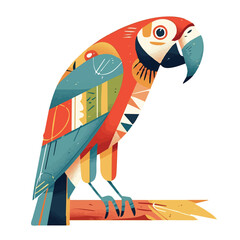 Colorful parrot vector illustration for animation © ASHLEY