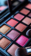 Close-up of eyeshadow palette