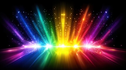 Vibrant, colorful explosion of light