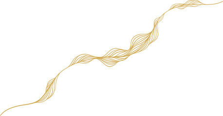 Gold Line Wave Border