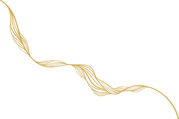 Gold Line Wave Border