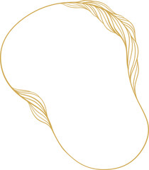 Gold Line Wave Blob Border
