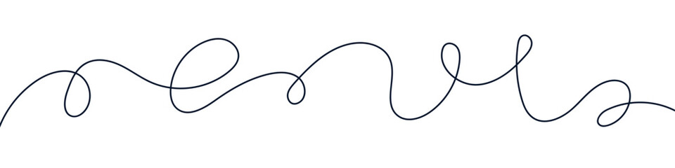 Swoosh, swash underline stroke set.Abstract wavy thin line. Squiggle elements. Vector isolated illustration