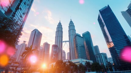 Obraz premium Cityscape at Sunrise, Kuala Lumpur