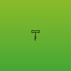 Wine cork icon logo flat vector design