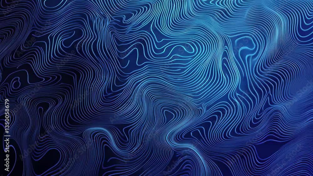Aufkleber Stunning abstract blue gradient background featuring seamless wave patterns for artistic design, abstract blue gradient background with waves seamless