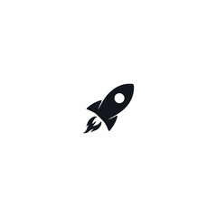 Fototapeta premium Rocket icon logo flat vector design