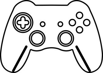 Game console icon sign symbol, controller, icon in line. isolated on transparent background