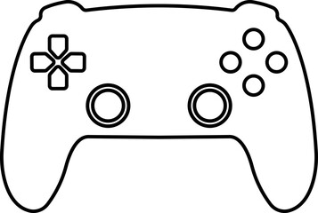 Game console icon sign symbol, controller, icon in line. isolated on transparent background