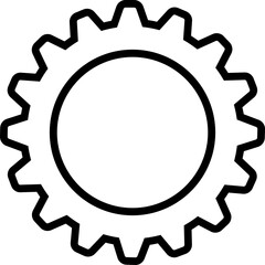 Gear icons. Parameter or setting symbol. Isolated on transparent background