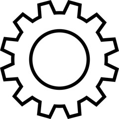 Gear icons. Parameter or setting symbol. Isolated on transparent background
