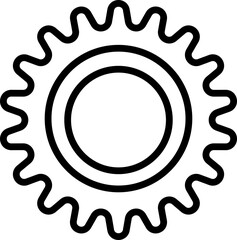 Gear icons. Parameter or setting symbol. Isolated on transparent background
