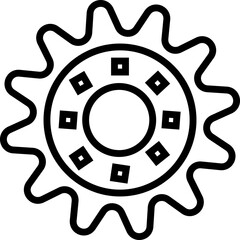 Gear icons. Parameter or setting symbol. Isolated on transparent background