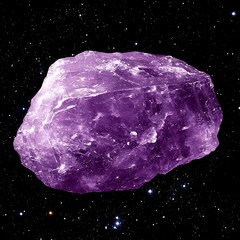 Fototapeta premium Amethyst Gemstone in Cosmic Space.