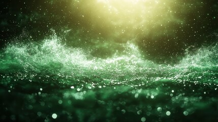 Abstract green digital landscape