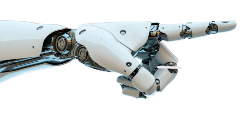 PNG Robot hand pointing transportation intelligence technology.