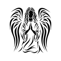 vector illustration of an angel