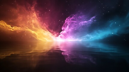 Fototapeta premium abstract background with stars and clouds