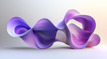 Fototapeta premium Abstract sculpture with flowing curves and vibrant colors