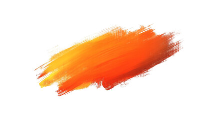 Brush Stroke PNG file transparent background – Flat brush stroke in vivid sunset orange with a bold texture