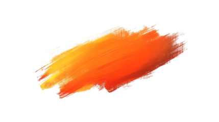 Brush Stroke PNG file transparent background – Flat brush stroke in vivid sunset orange with a bold texture